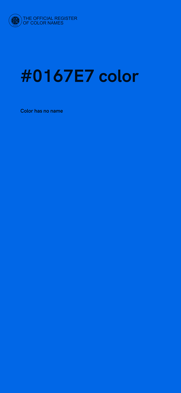 #0167E7 color image