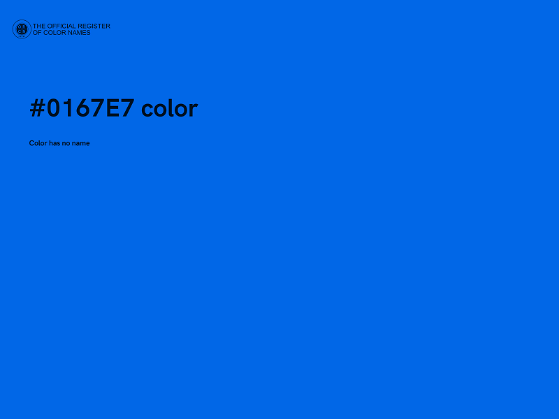 #0167E7 color image