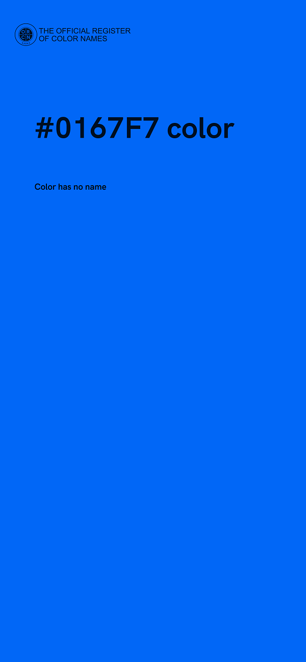 #0167F7 color image