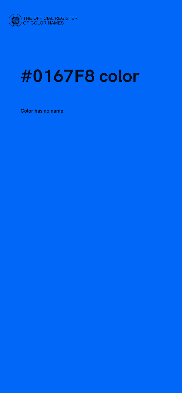 #0167F8 color image