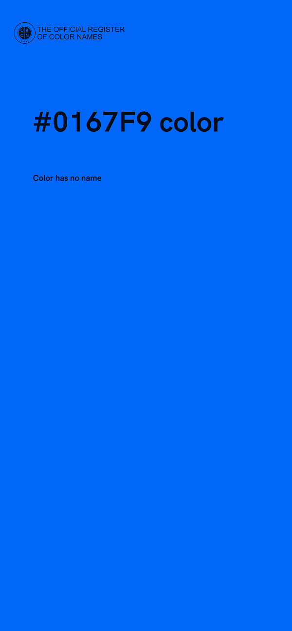#0167F9 color image
