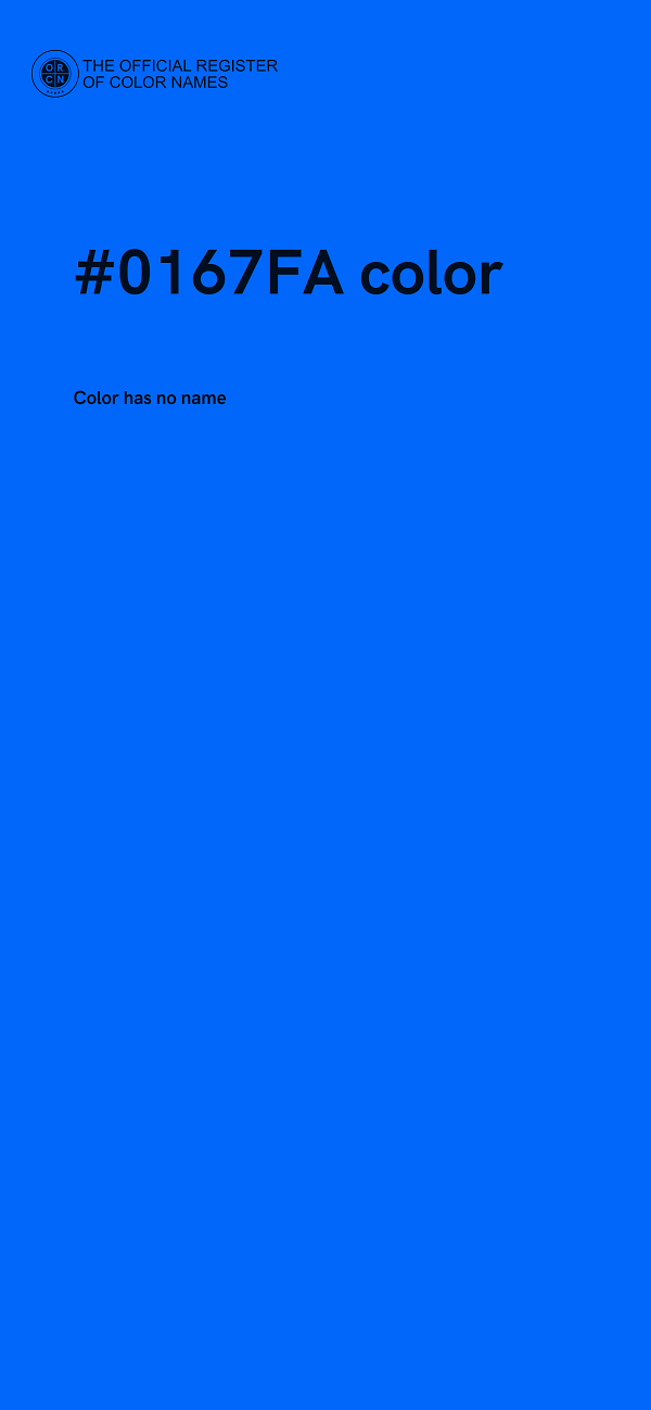 #0167FA color image