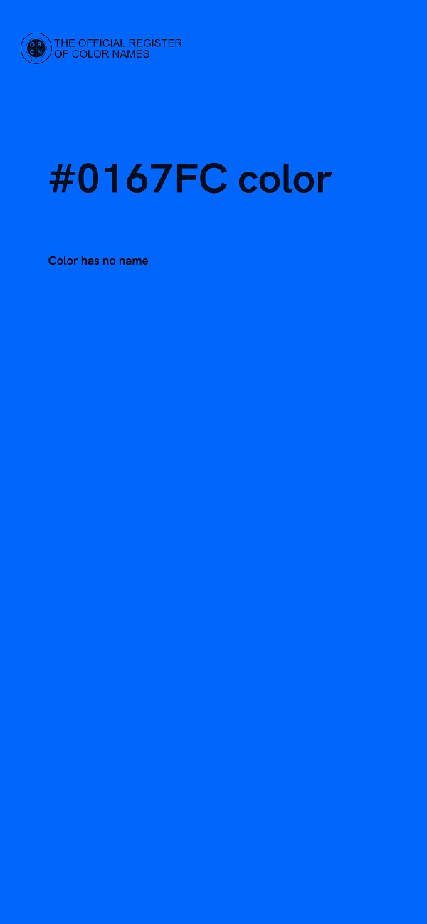 #0167FC color image