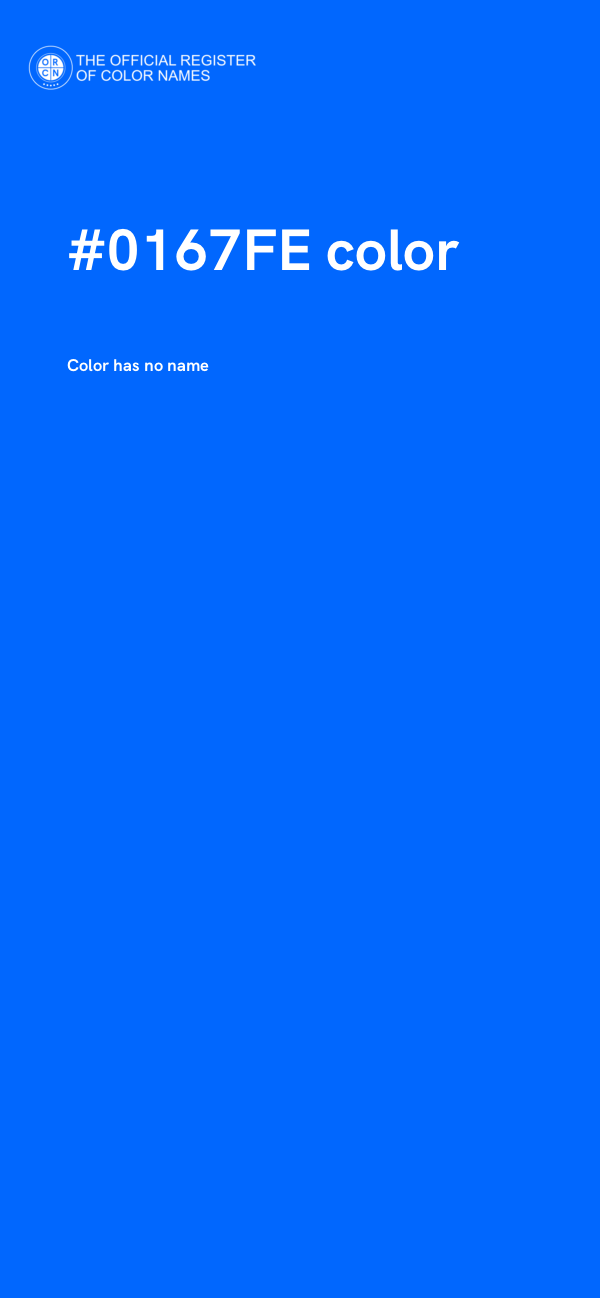 #0167FE color image