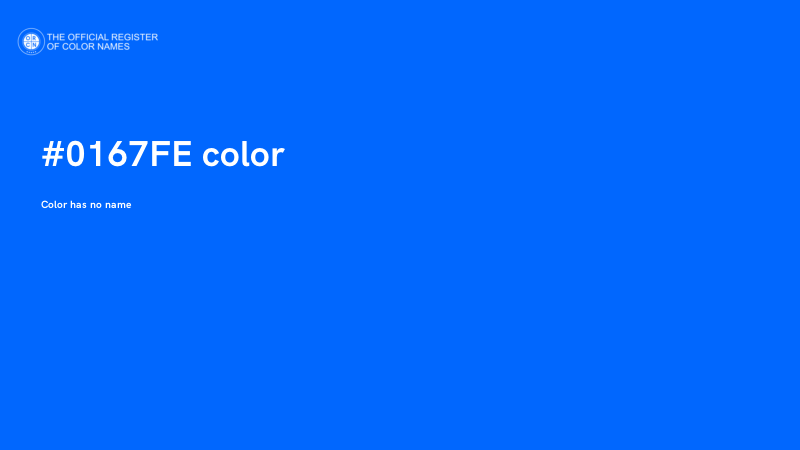 #0167FE color image