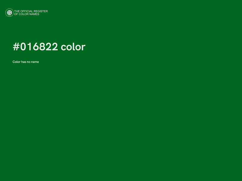 #016822 color image