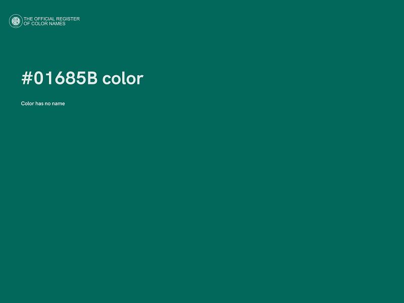 #01685B color image