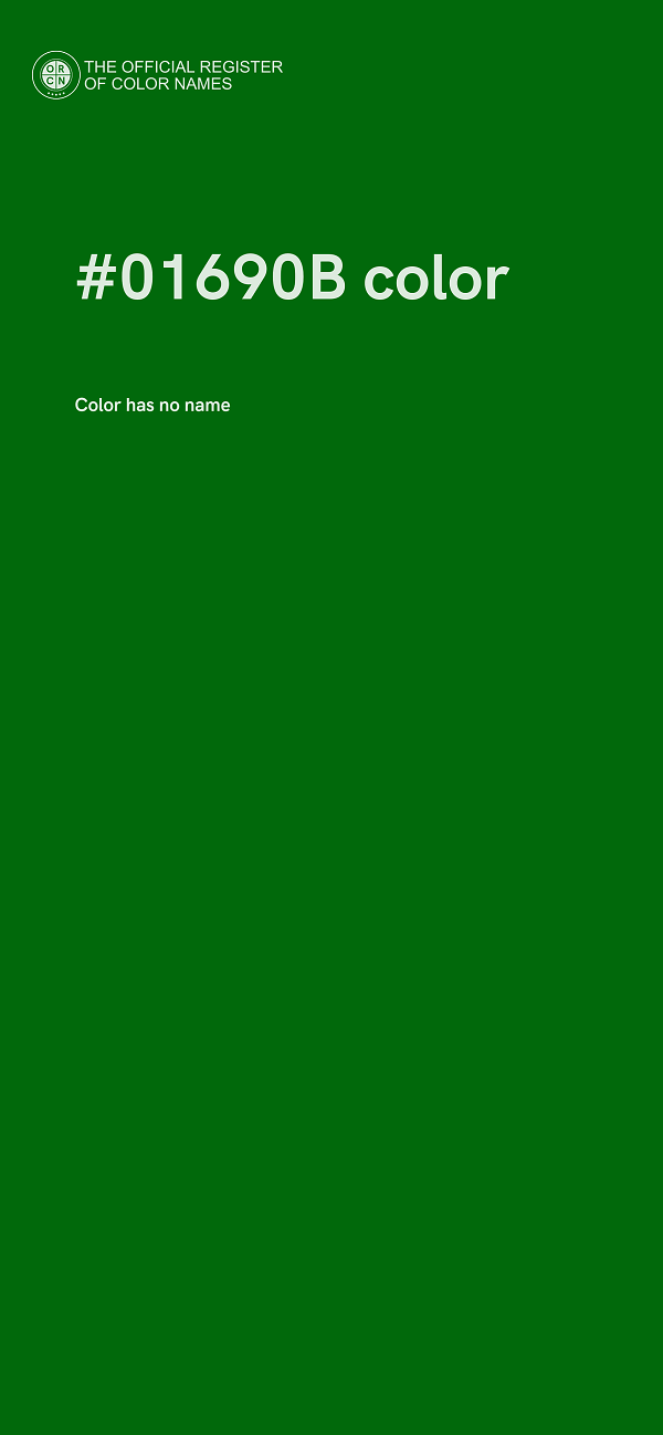 #01690B color image