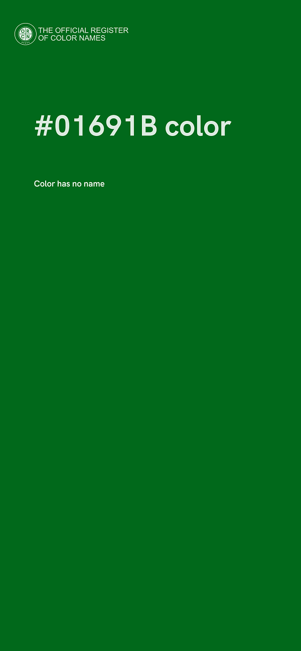 #01691B color image