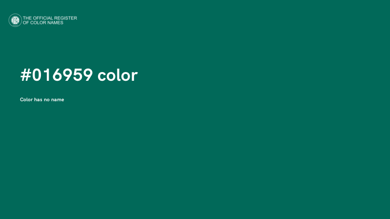 #016959 color image