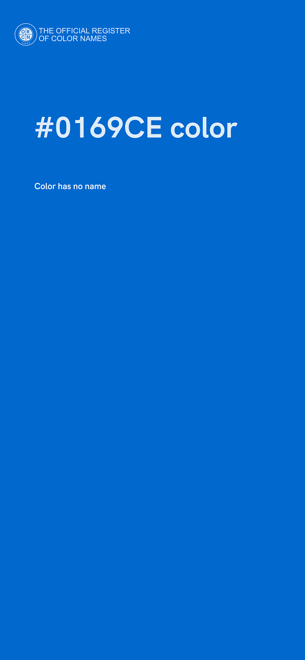 #0169CE color image