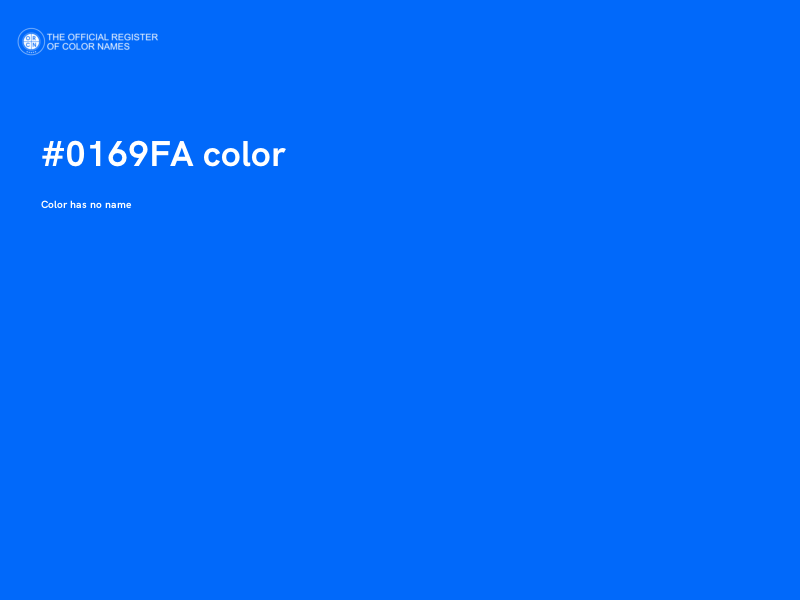 #0169FA color image
