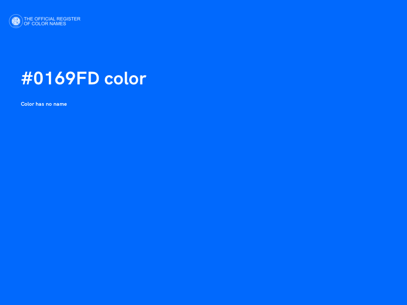 #0169FD color image