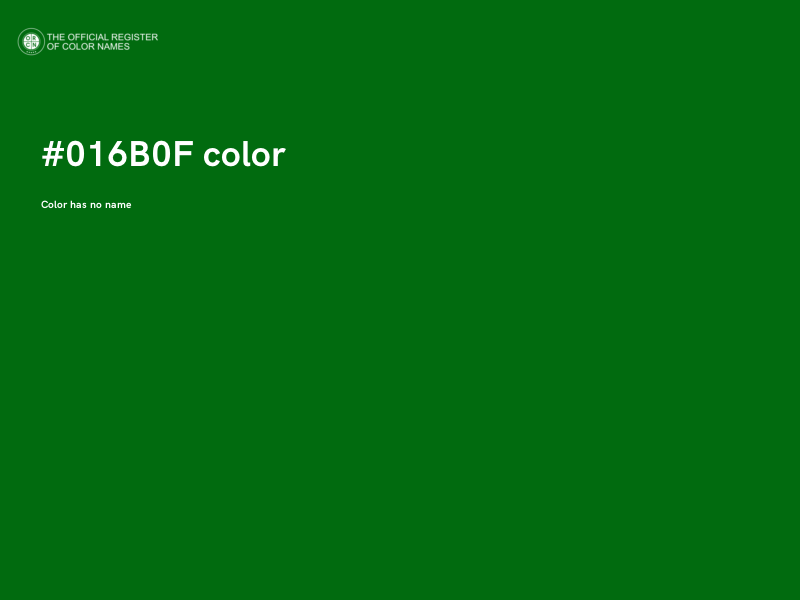 #016B0F color image
