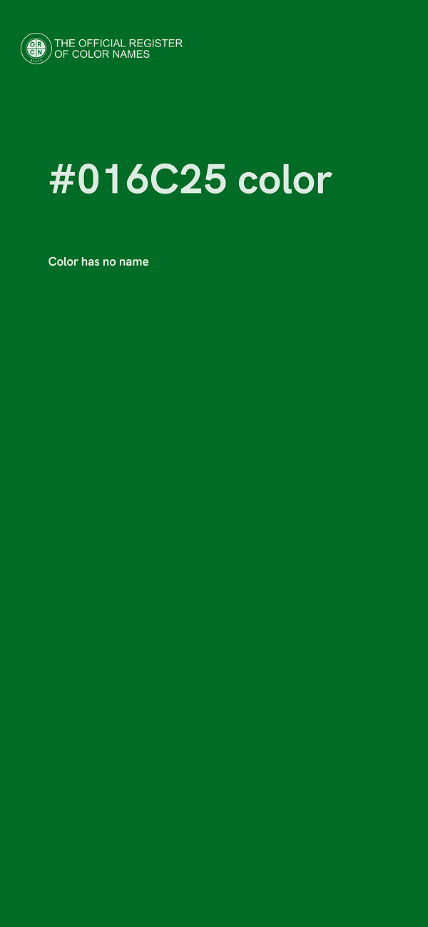#016C25 color image