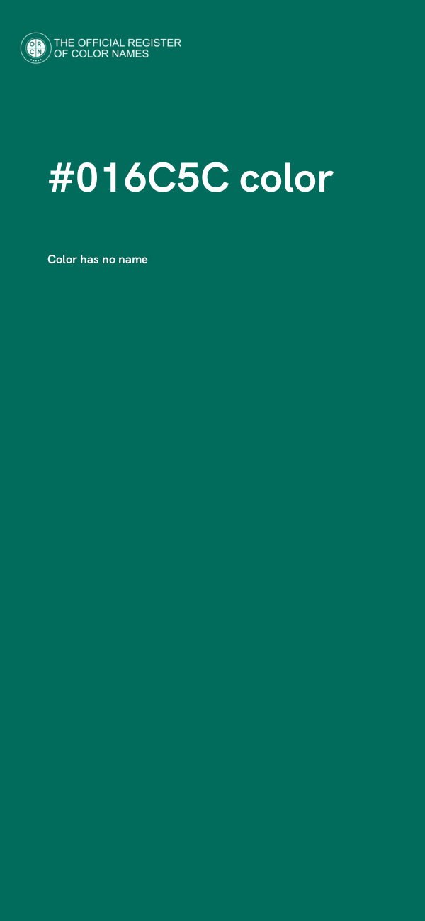 #016C5C color image