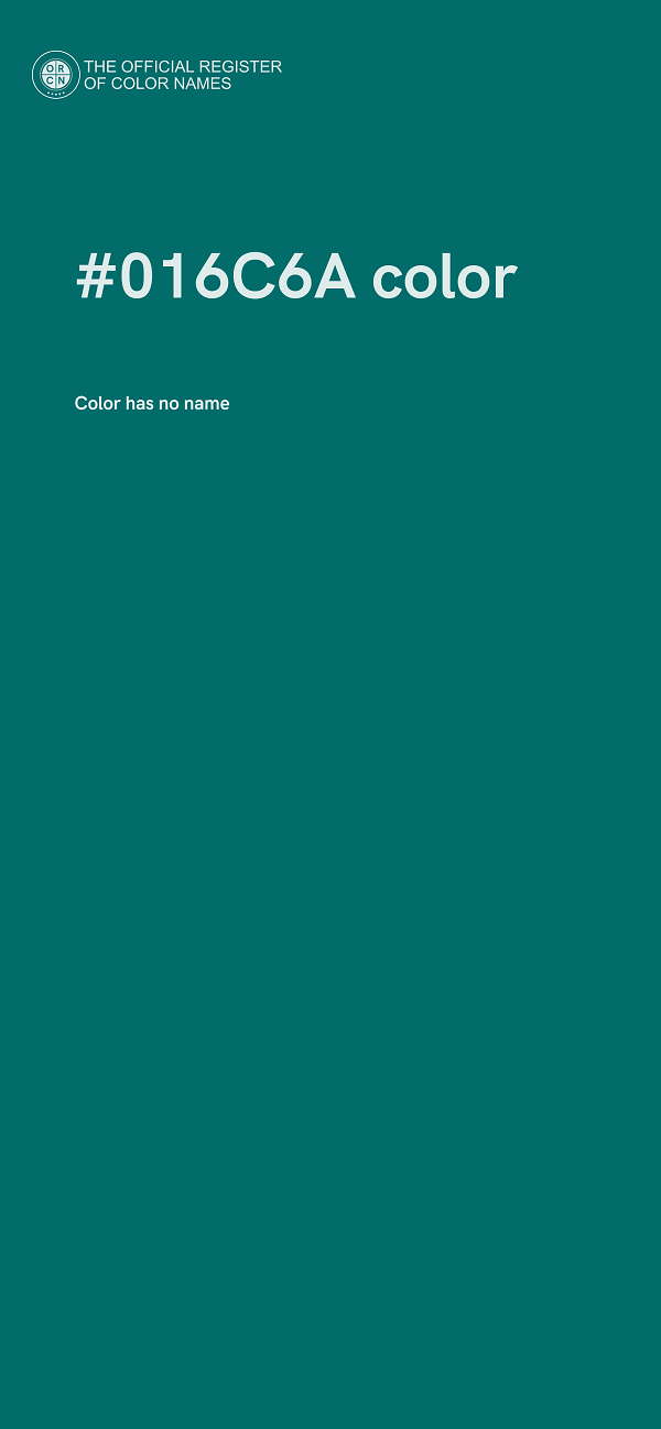 #016C6A color image