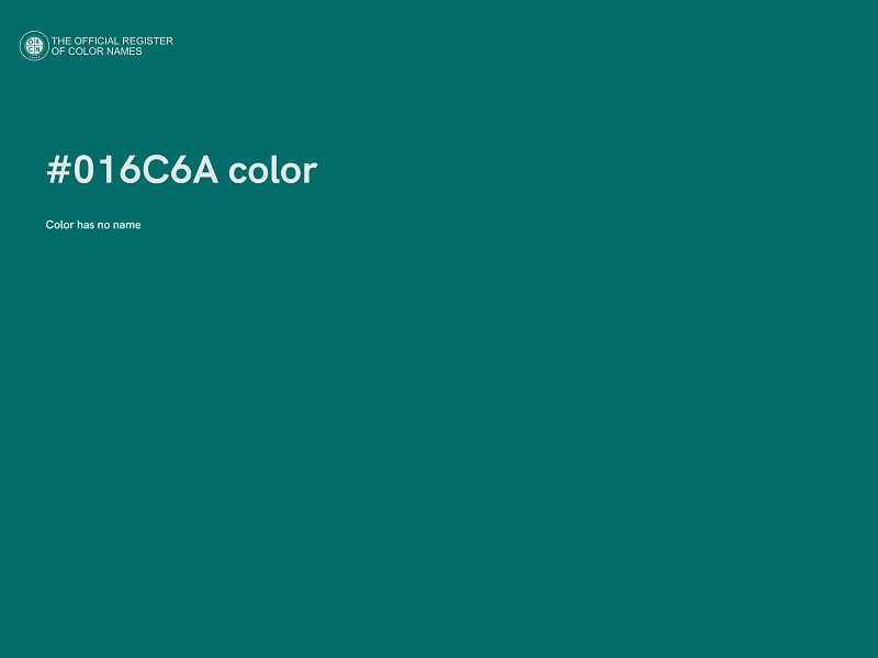#016C6A color image