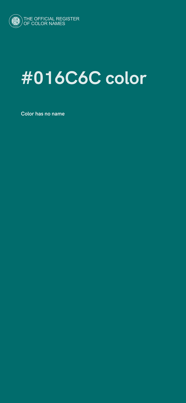 #016C6C color image