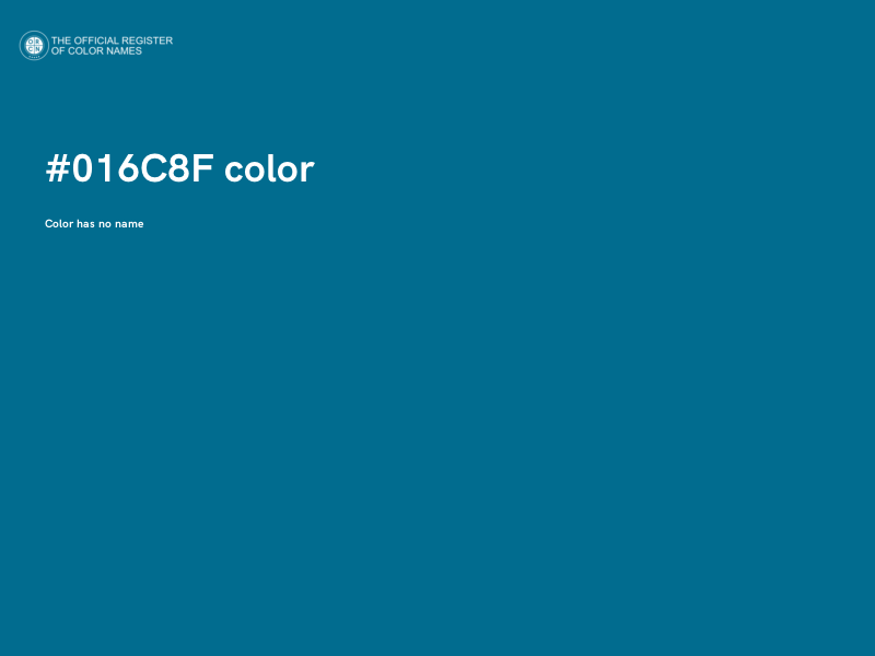 #016C8F color image