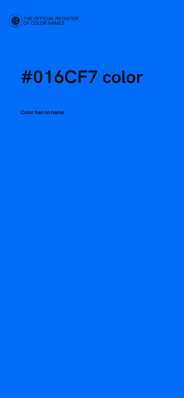 #016CF7 color image