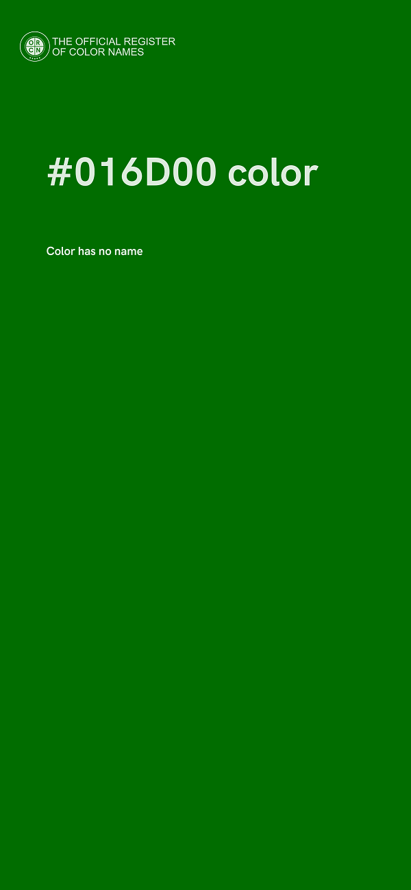 #016D00 color image