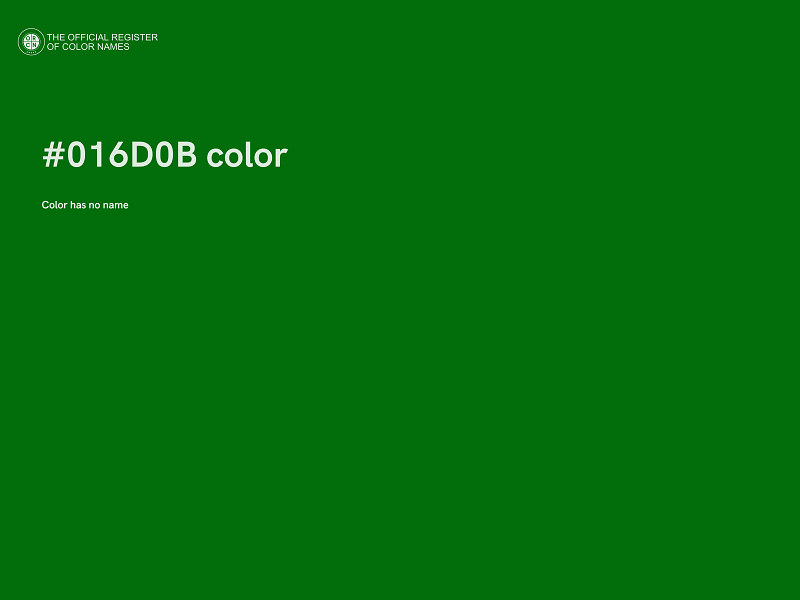 #016D0B color image