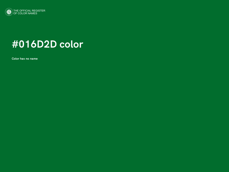 #016D2D color image