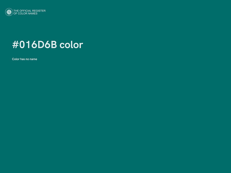#016D6B color image