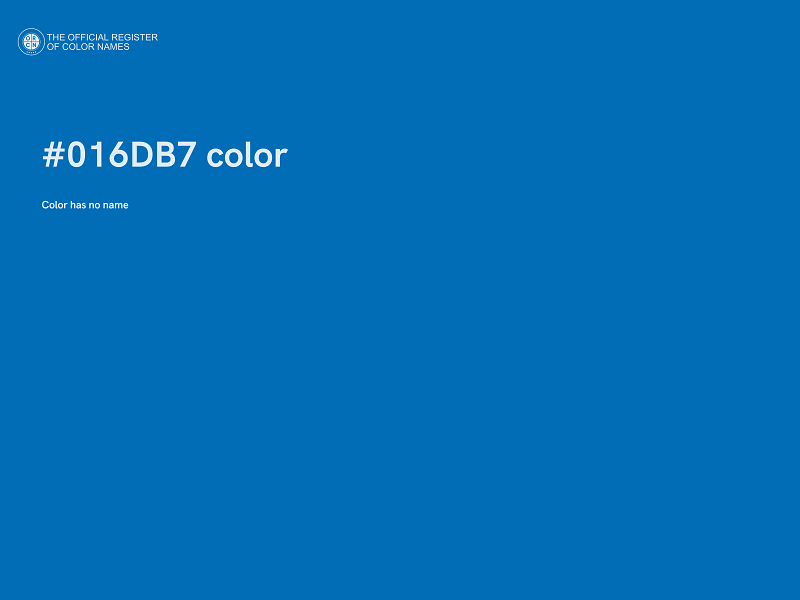 #016DB7 color image