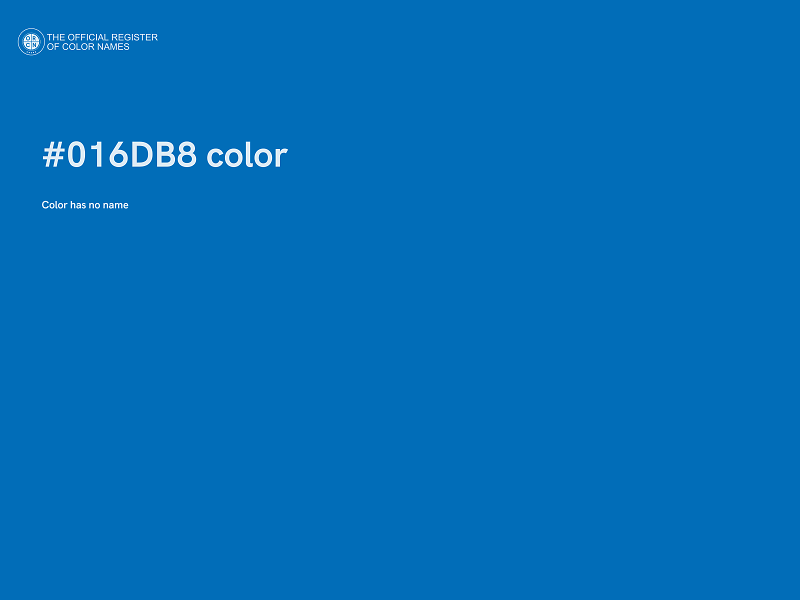 #016DB8 color image