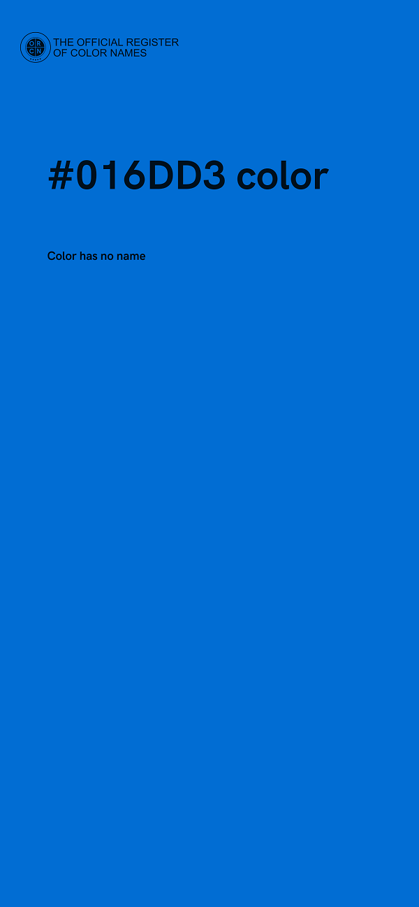 #016DD3 color image