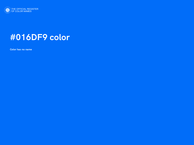 #016DF9 color image