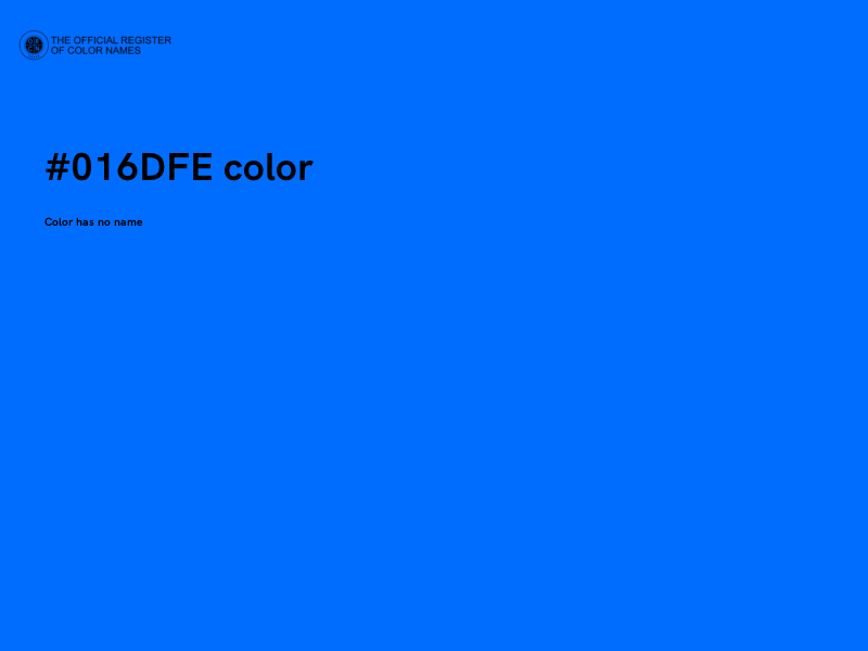 #016DFE color image