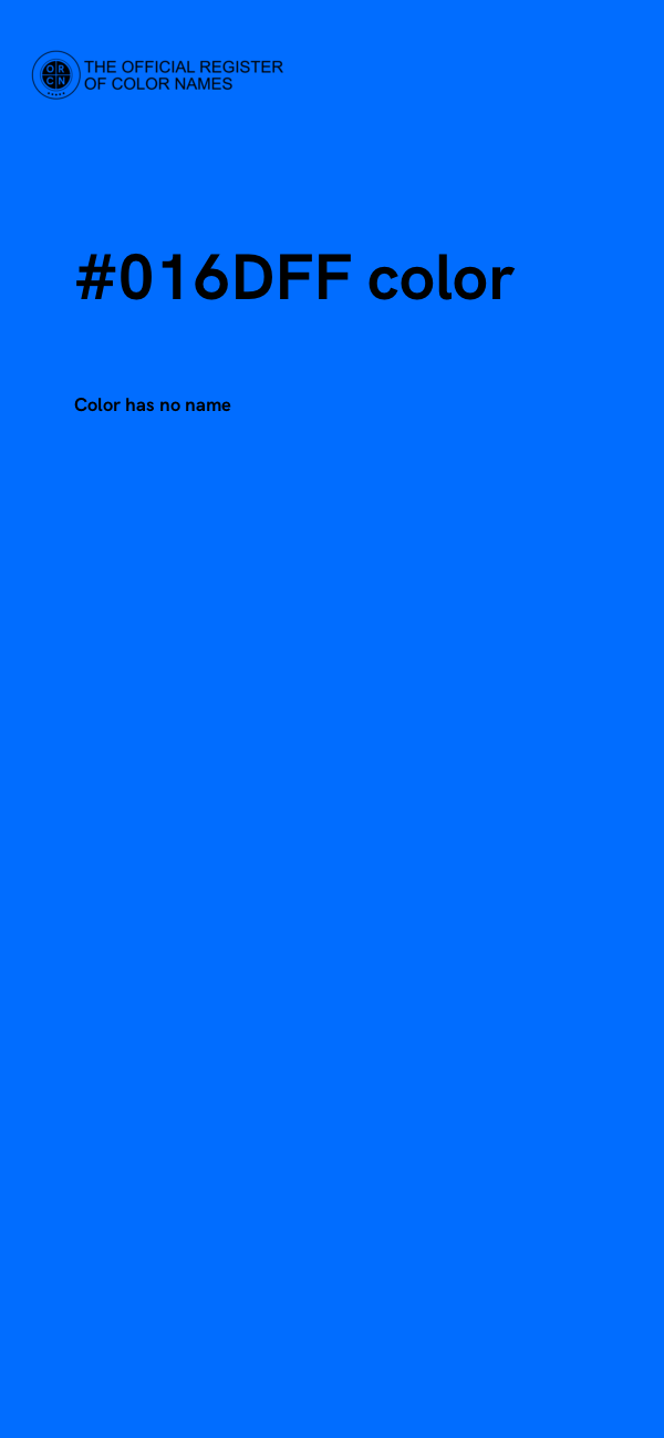 #016DFF color image