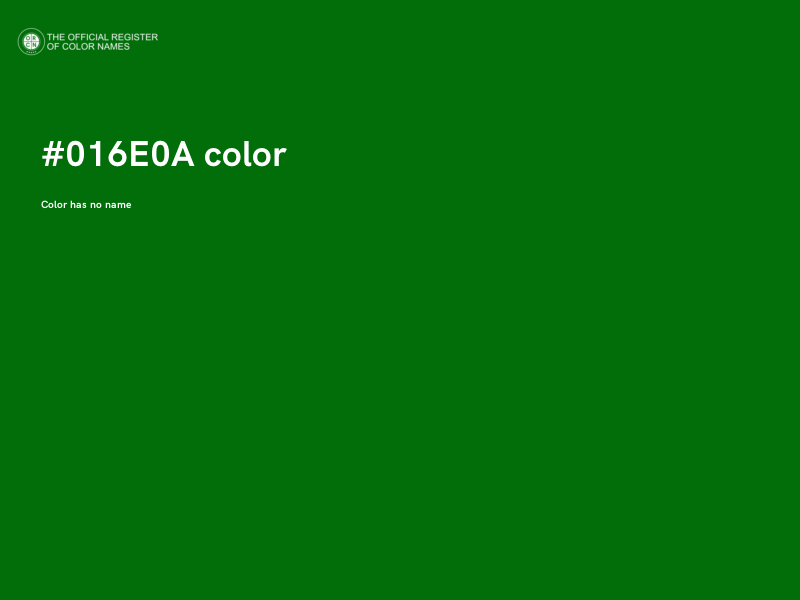 #016E0A color image