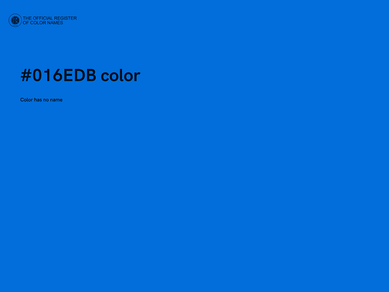 #016EDB color image