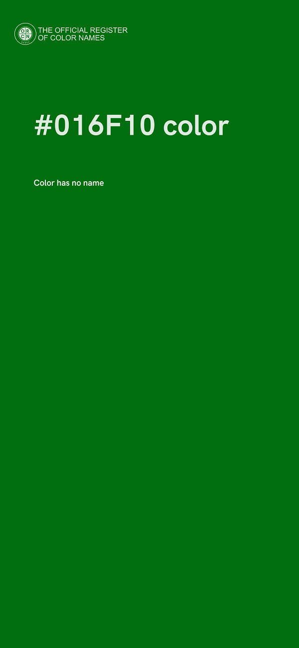 #016F10 color image