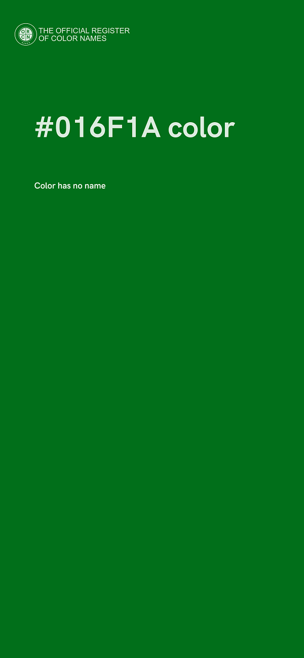#016F1A color image