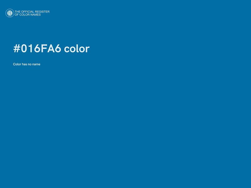 #016FA6 color image