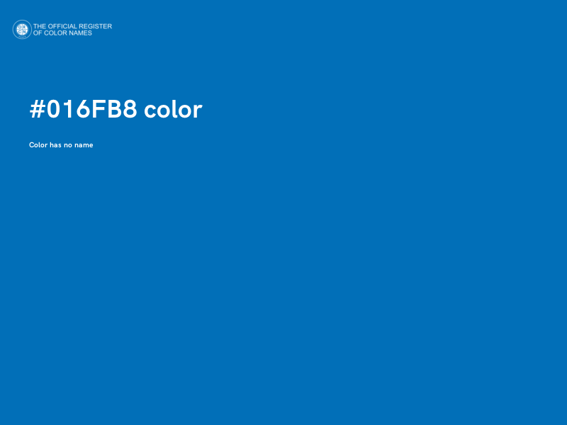 #016FB8 color image