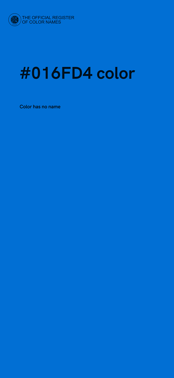 #016FD4 color image