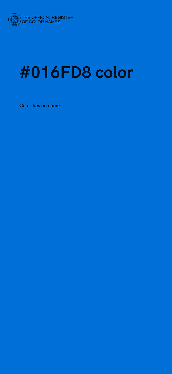 #016FD8 color image