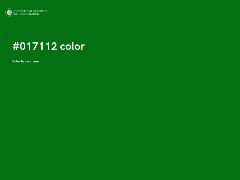 #017112 color image