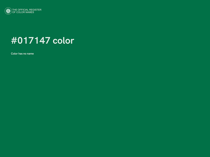 #017147 color image