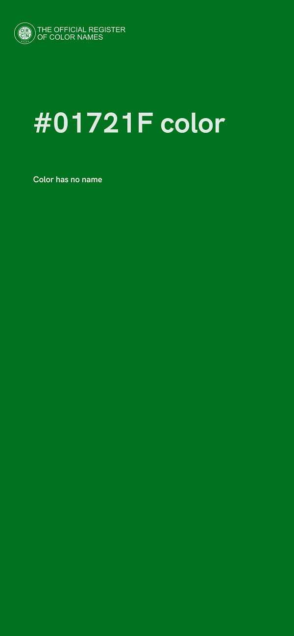 #01721F color image