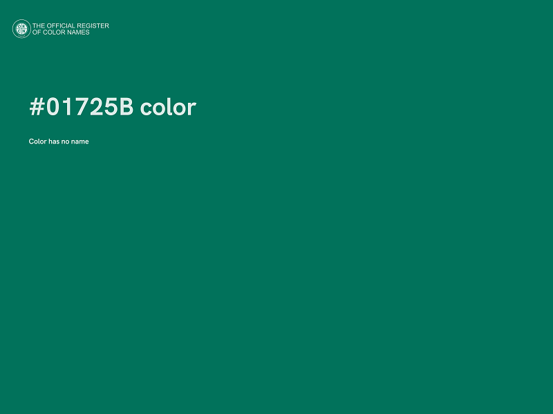 #01725B color image