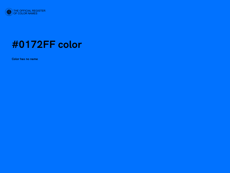 #0172FF color image
