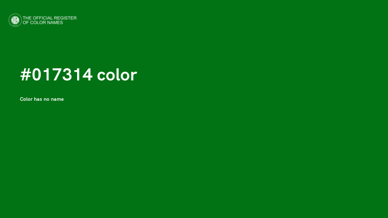 #017314 color image