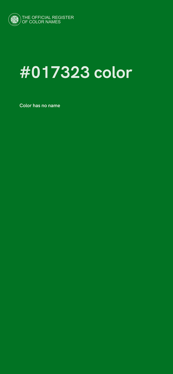 #017323 color image